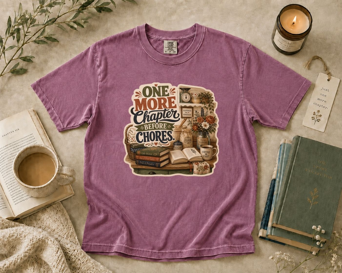 One More Chapter Before Chores T-Shirt