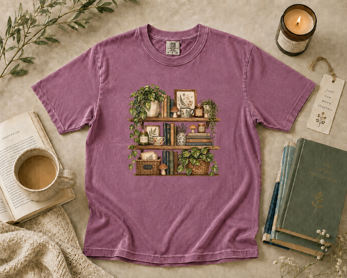 Botanical Bookshelf Shirt T-Shirt