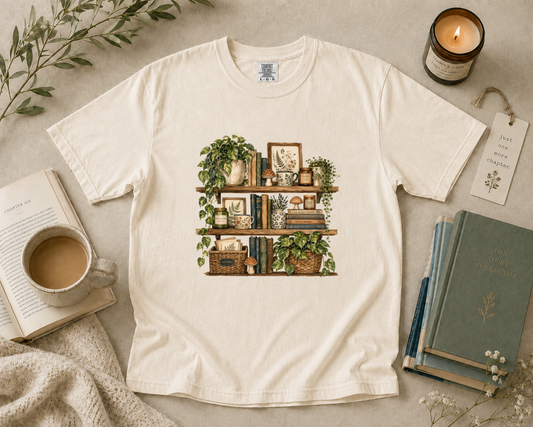 Botanical Bookshelf Shirt T-Shirt