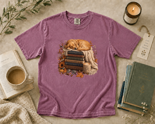 Golden Retriever Book Lover T-Shirt