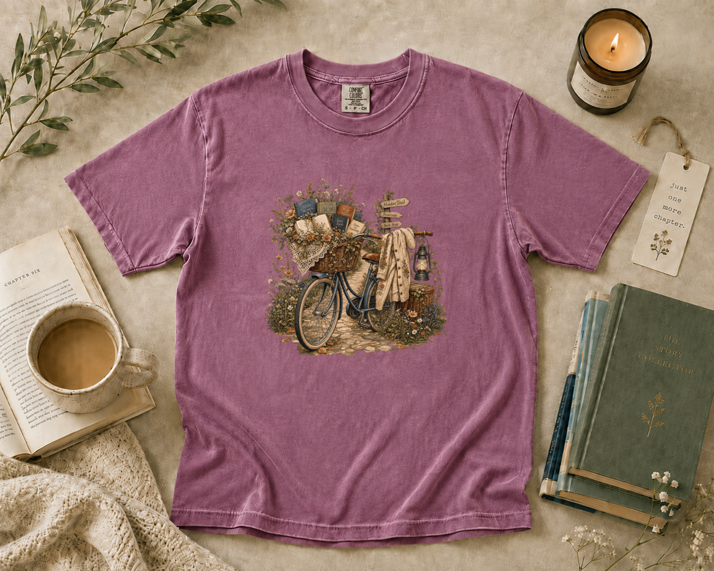 Vintage Bicycle with Books T-Shirt