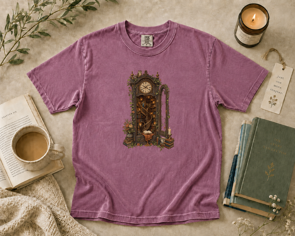 Hidden Library Grandfather Clock T-Shirt