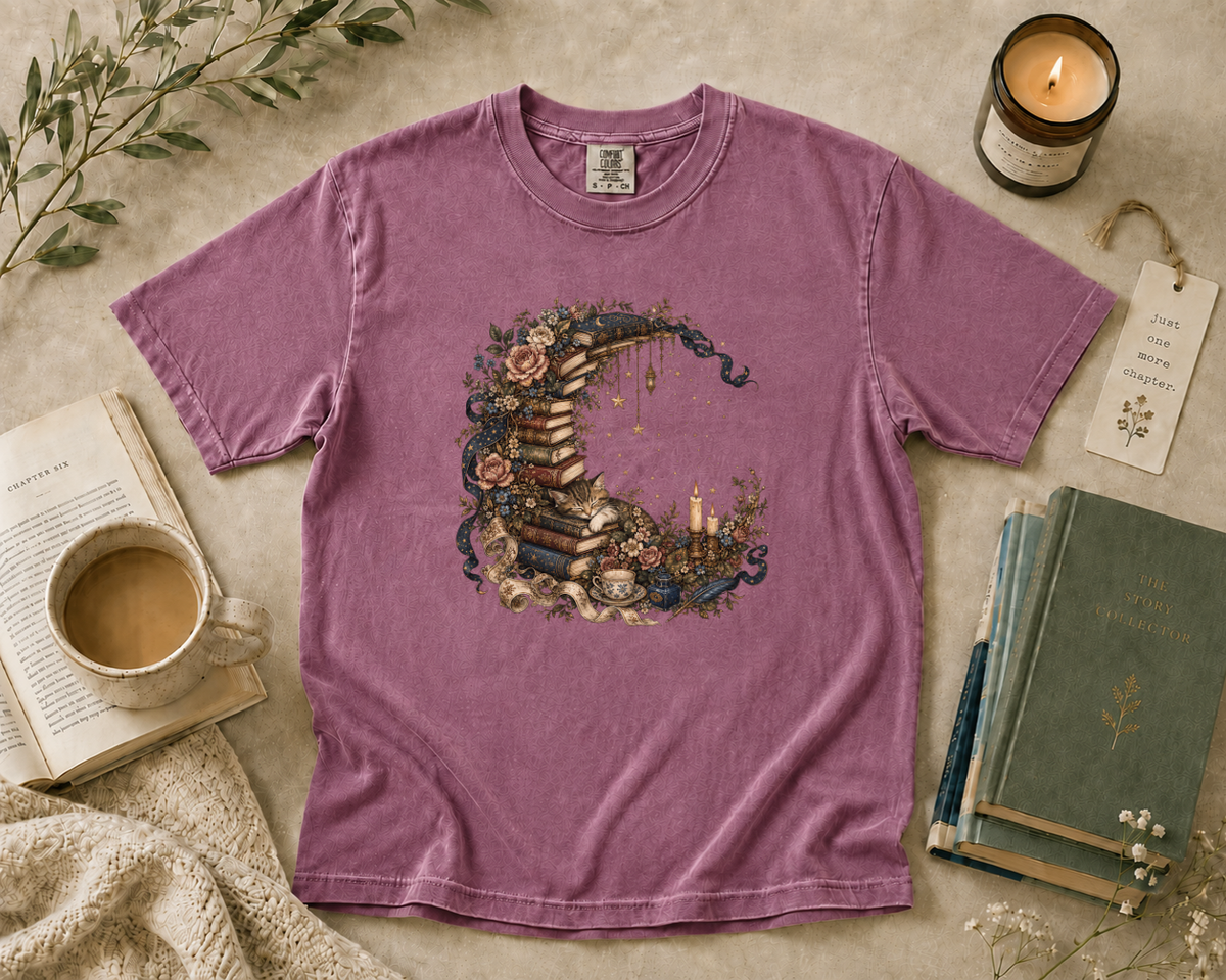 Moon Book Lover T-Shirt
