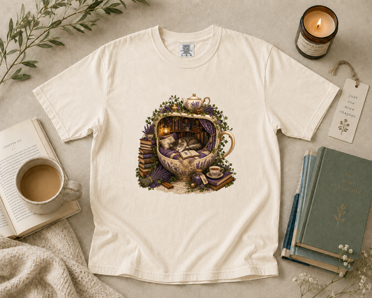 Tea Cup Reading Nook T-Shirt