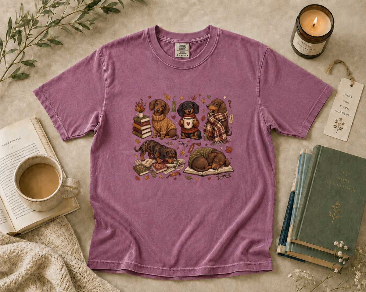 Dachshund Book Lover T-Shirt