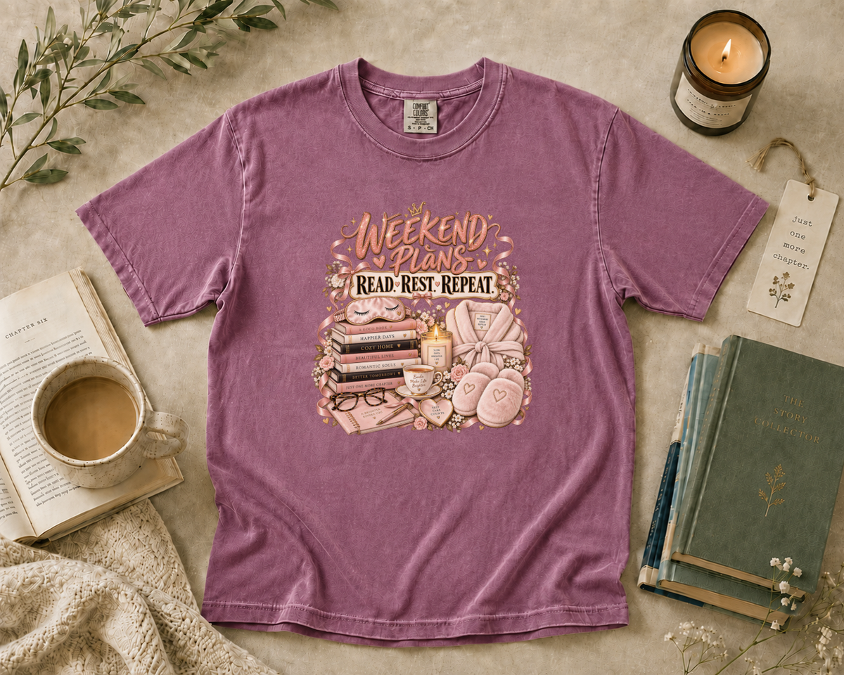 Weekend Plans Read Rest Repeat T-Shirt