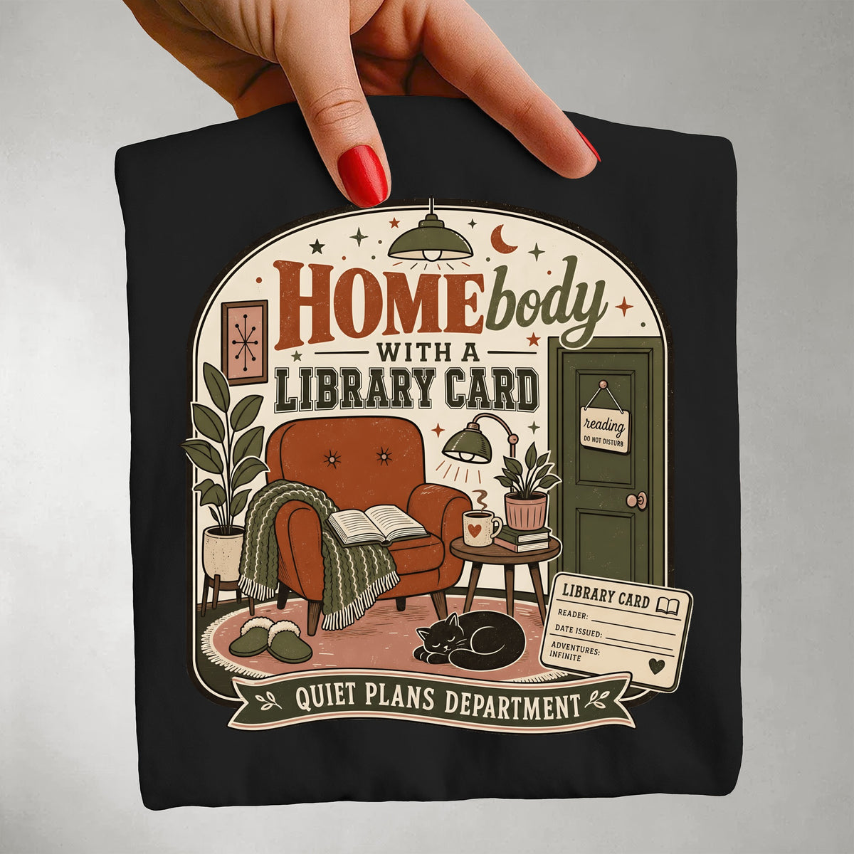 Homebody with a Library Card T-Shirt