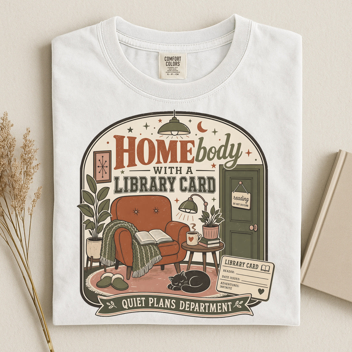 Homebody with a Library Card T-Shirt