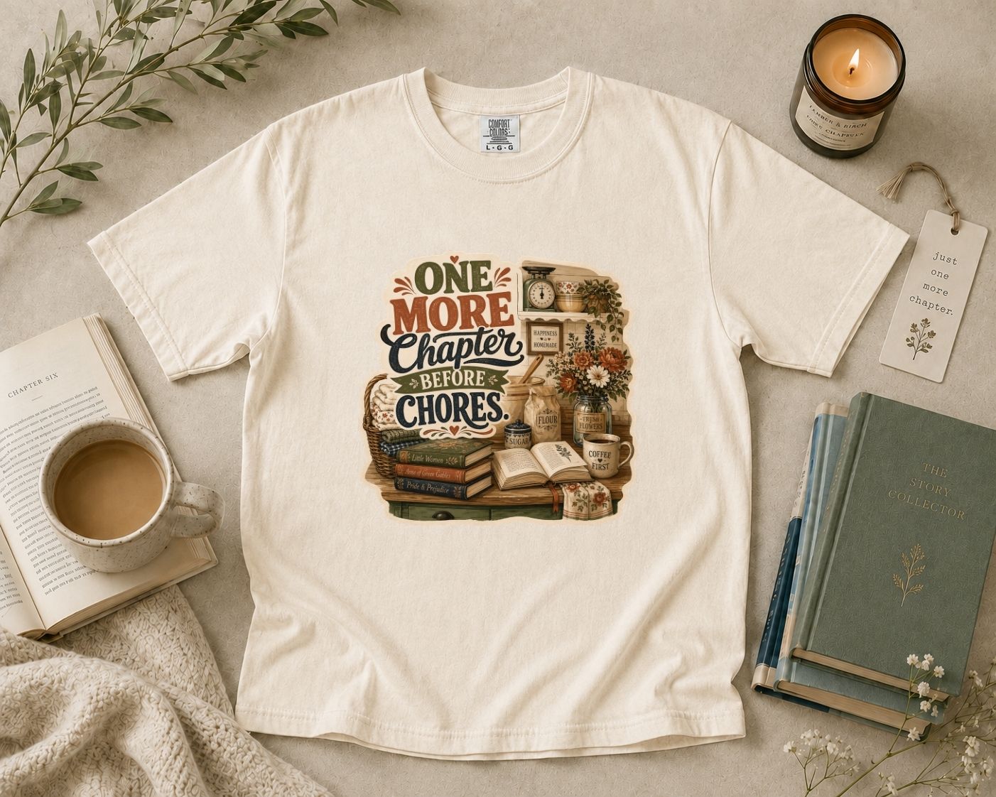 One More Chapter Before Chores T-Shirt