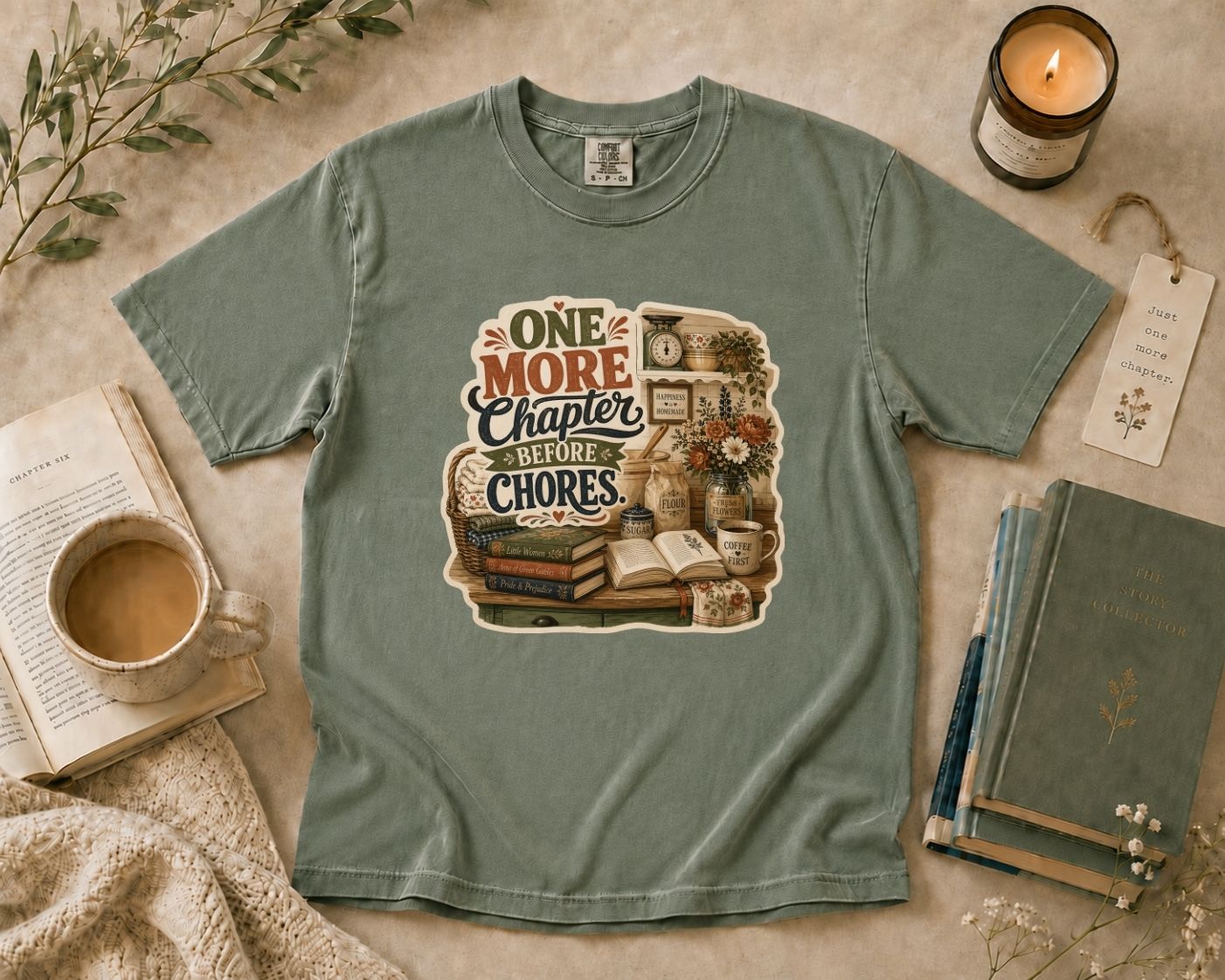 One More Chapter Before Chores T-Shirt