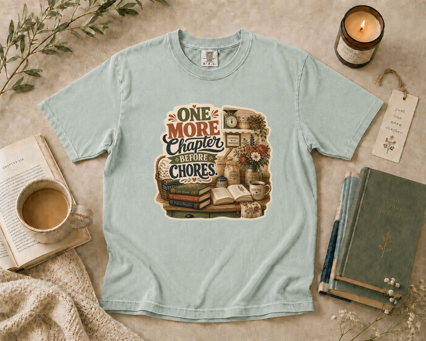One More Chapter Before Chores T-Shirt