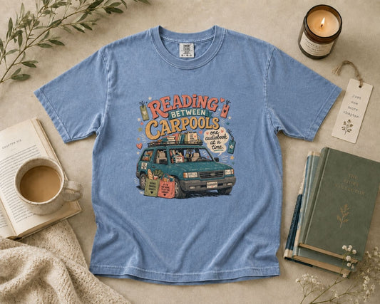 Reading Between Carpools T-Shirt