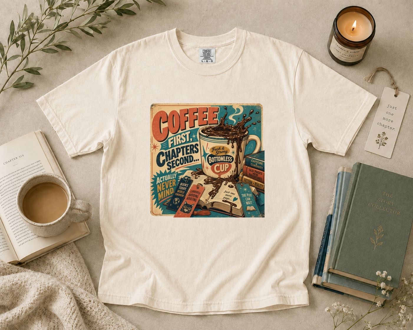 Coffee First Chapters Second T-Shirt