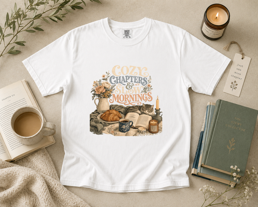 Cozy Chapters & Slow Mornings T-Shirt