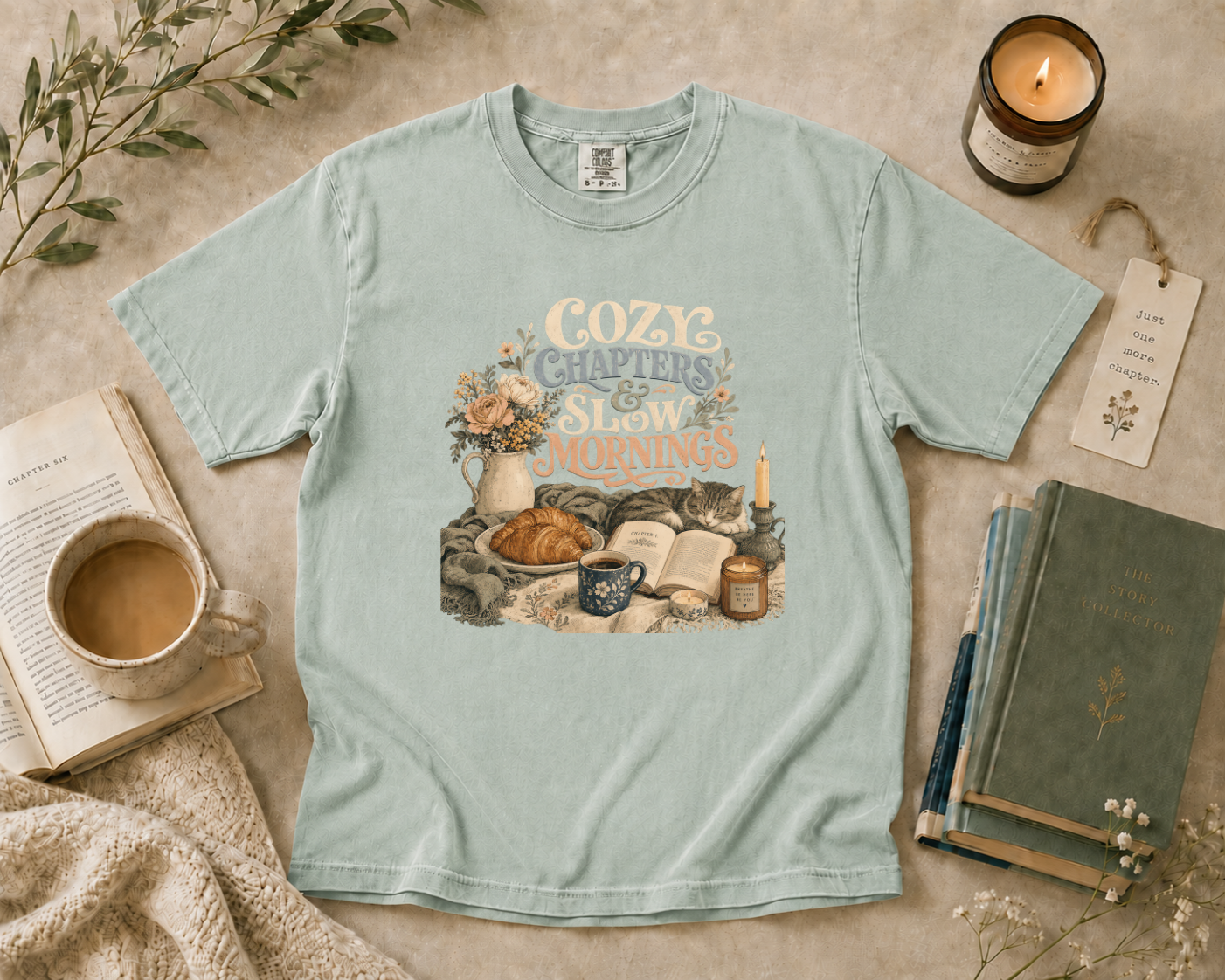 Cozy Chapters & Slow Mornings T-Shirt