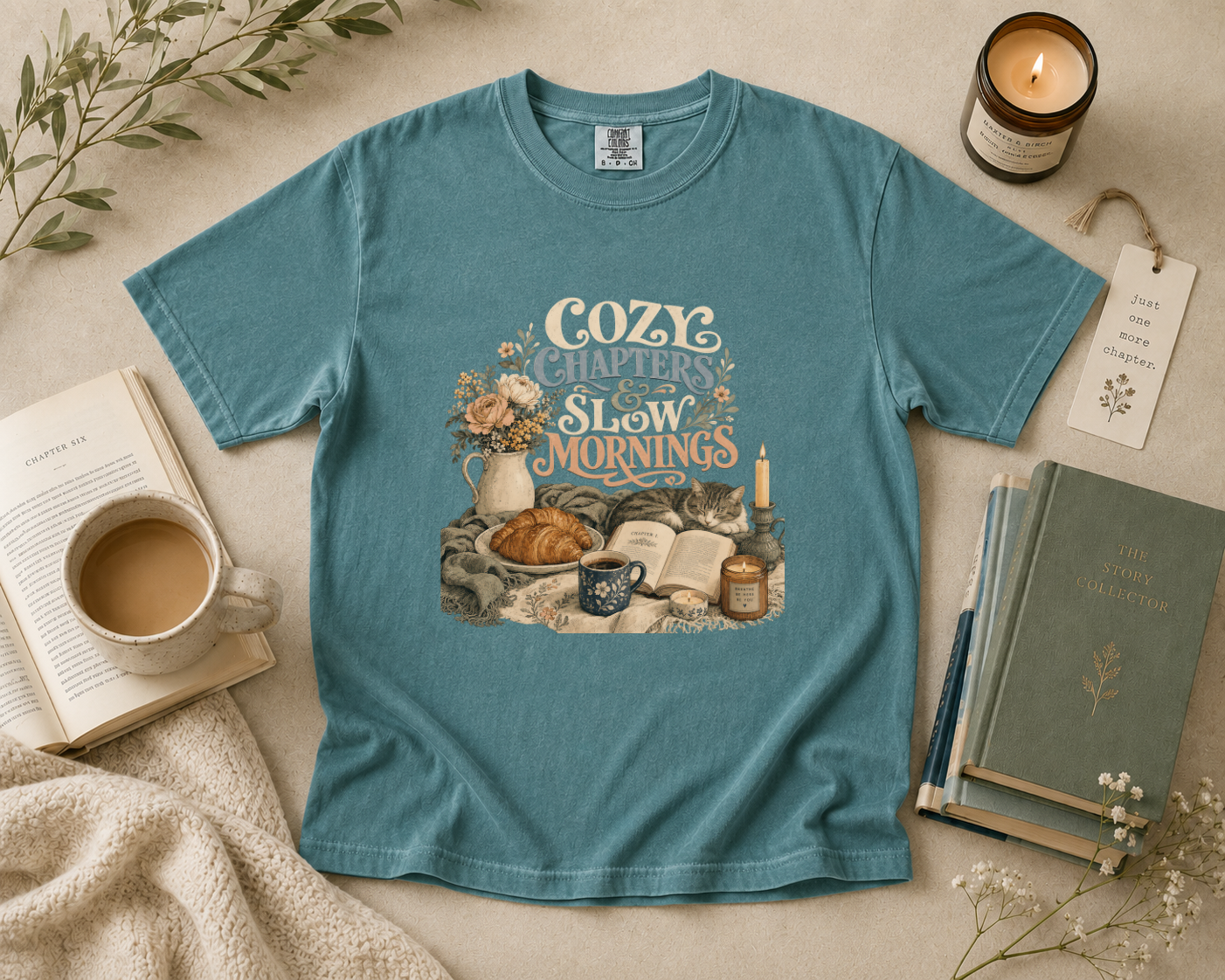 Cozy Chapters & Slow Mornings T-Shirt