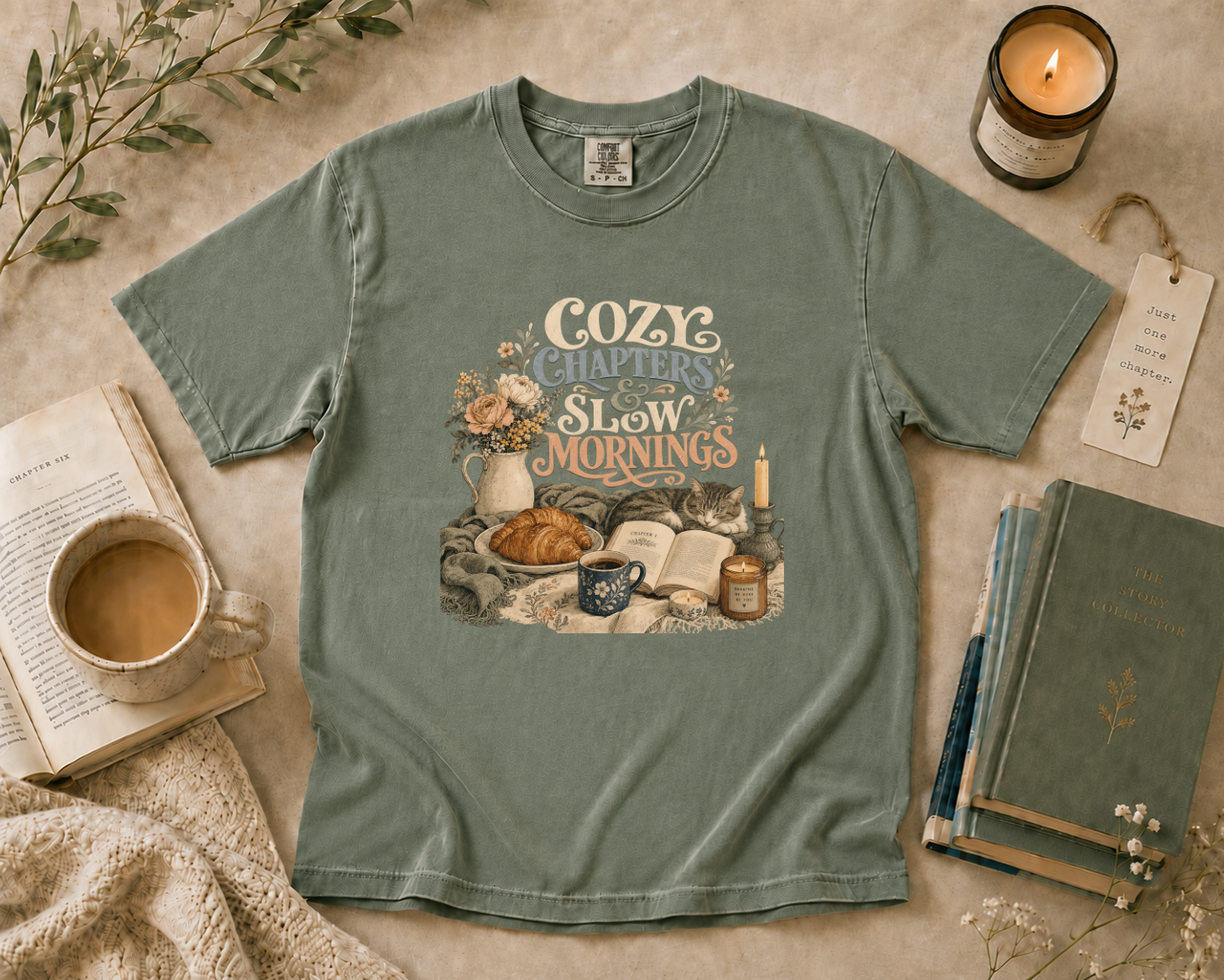 Cozy Chapters & Slow Mornings T-Shirt