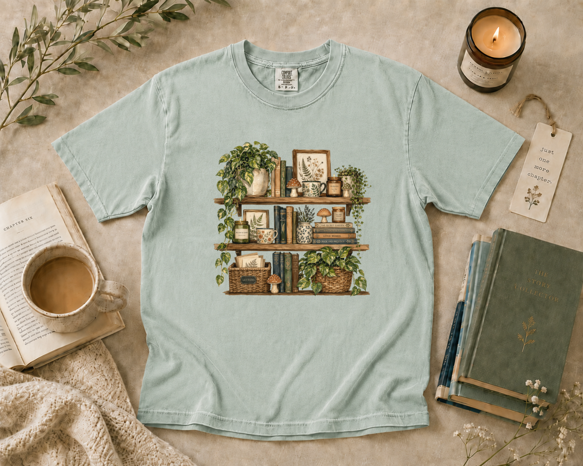 Botanical Bookshelf Shirt T-Shirt