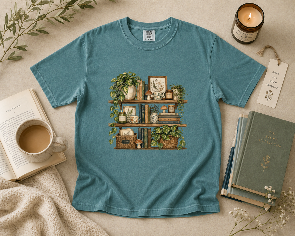 Botanical Bookshelf Shirt T-Shirt
