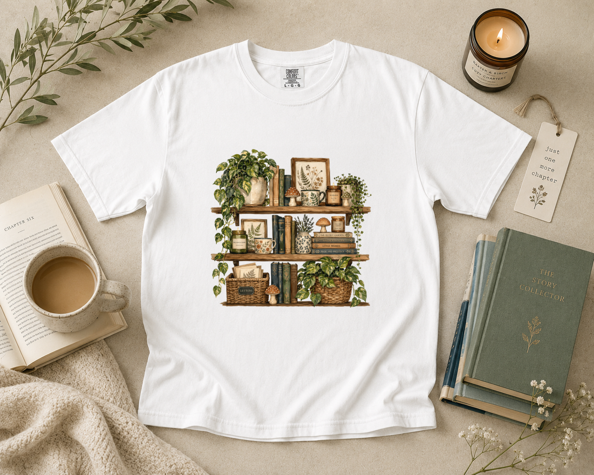 Botanical Bookshelf Shirt T-Shirt