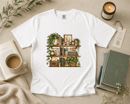 Botanical Bookshelf Shirt T-Shirt
