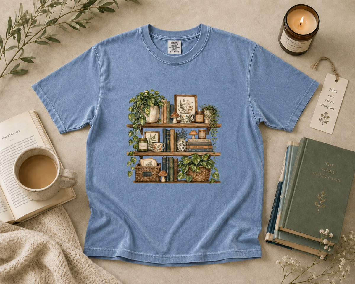 Botanical Bookshelf Shirt T-Shirt