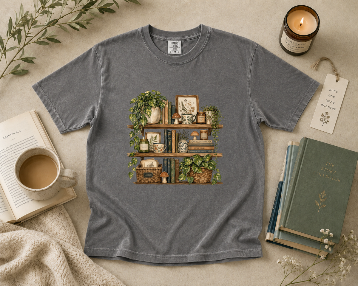 Botanical Bookshelf Shirt T-Shirt