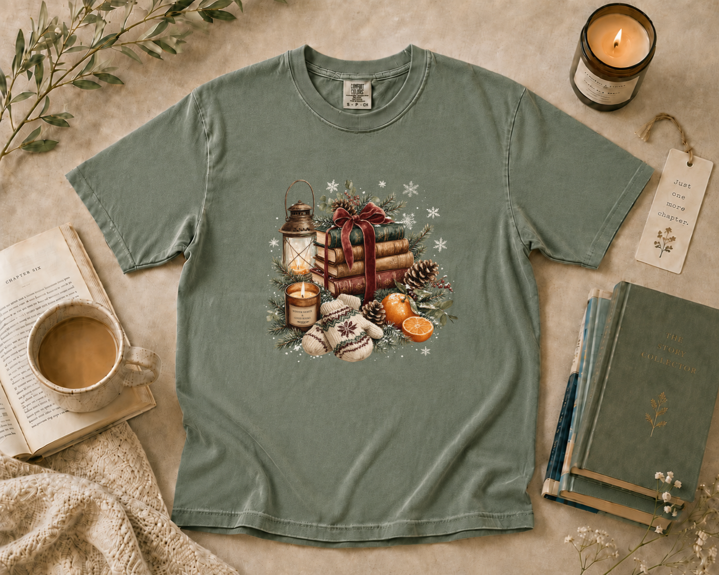Christmas Book Lover T-Shirt