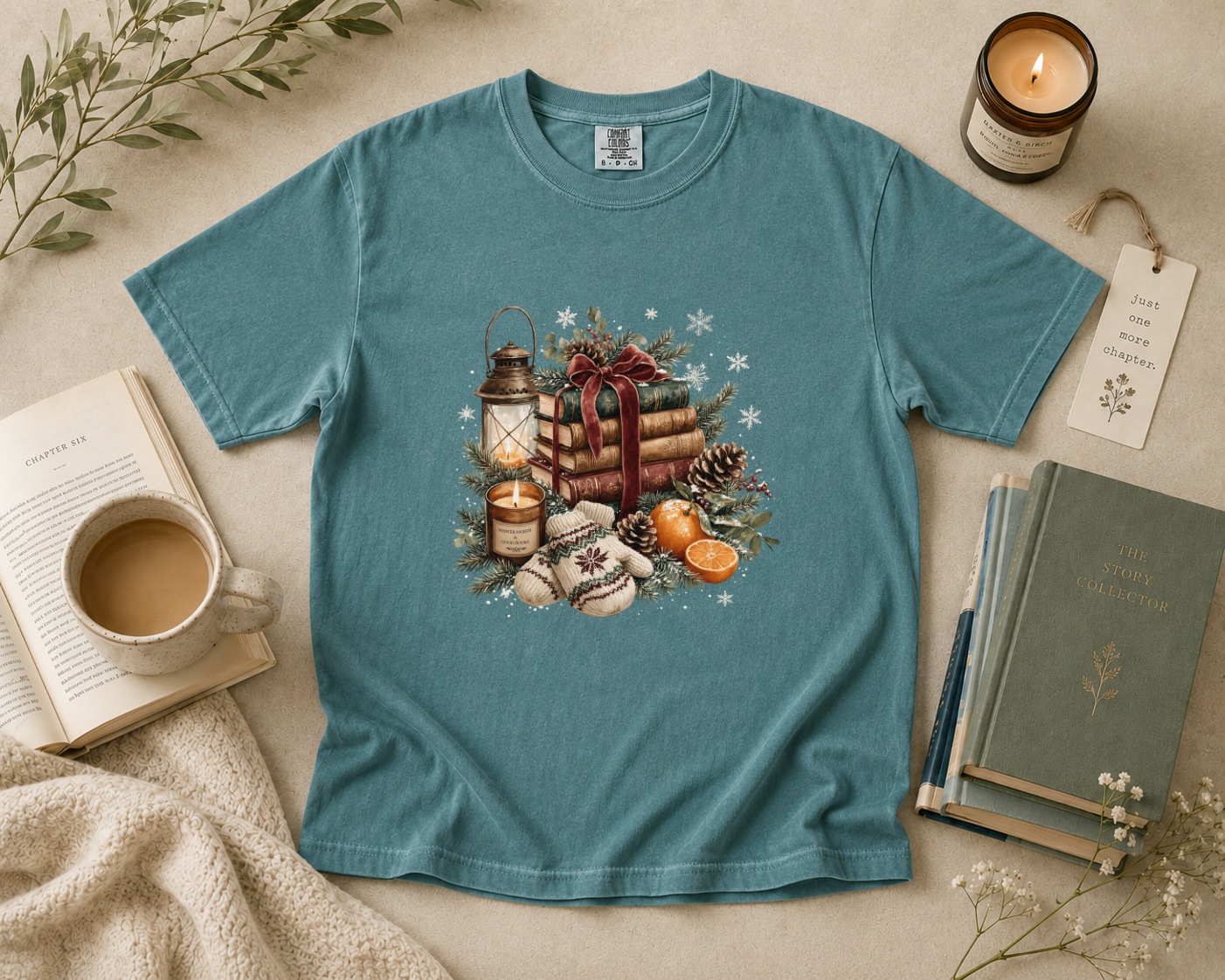 Christmas Book Lover T-Shirt