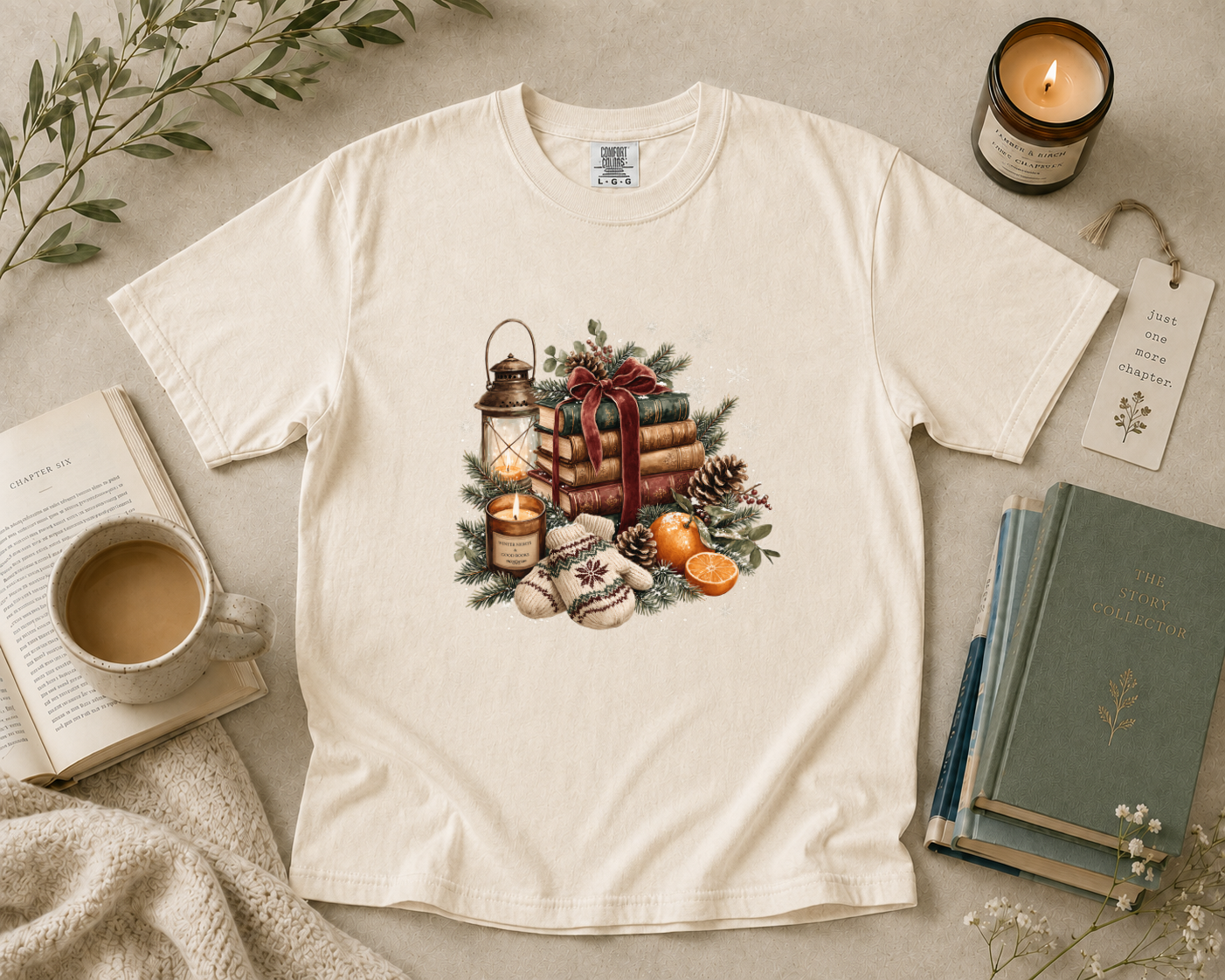 Christmas Book Lover T-Shirt