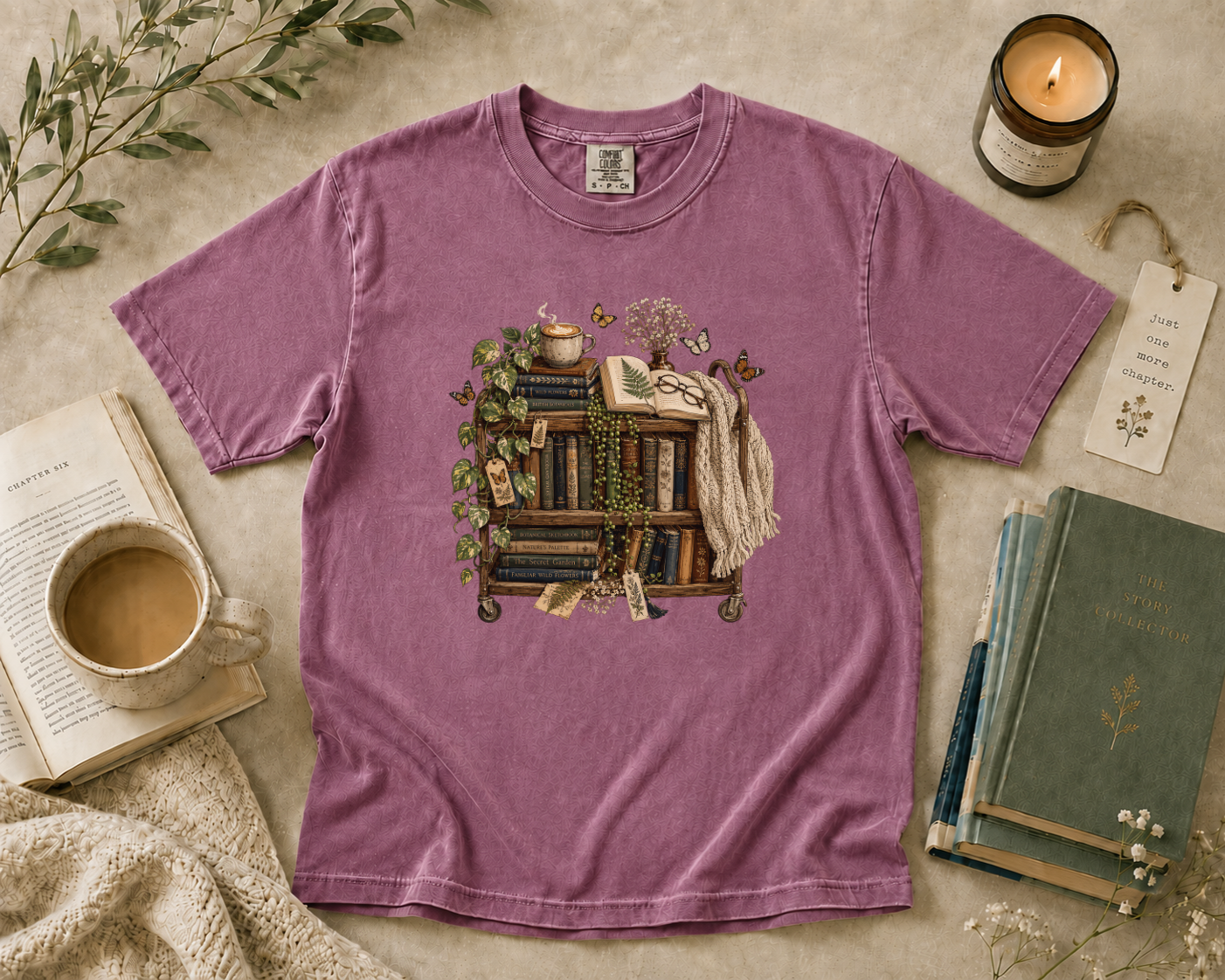 Cozy Book Cart T-Shirt