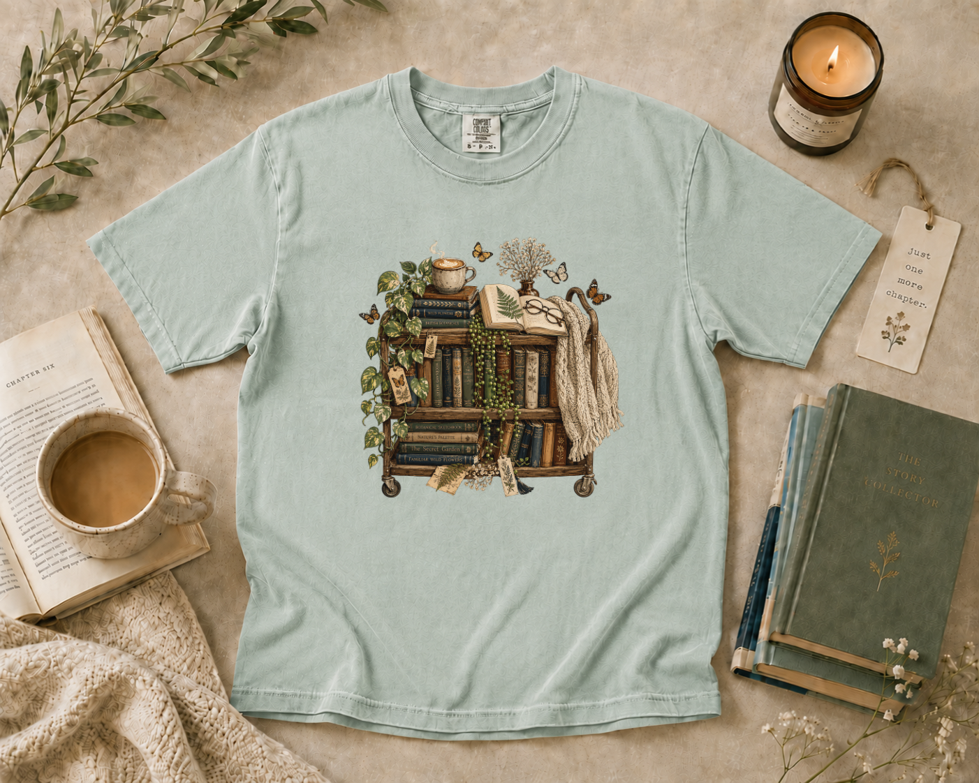 Cozy Book Cart T-Shirt