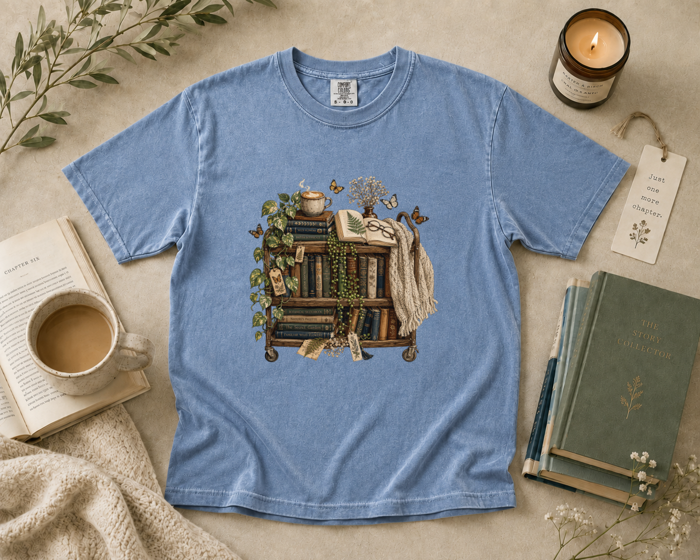 Cozy Book Cart T-Shirt