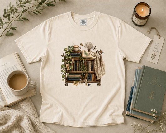 Cozy Book Cart T-Shirt