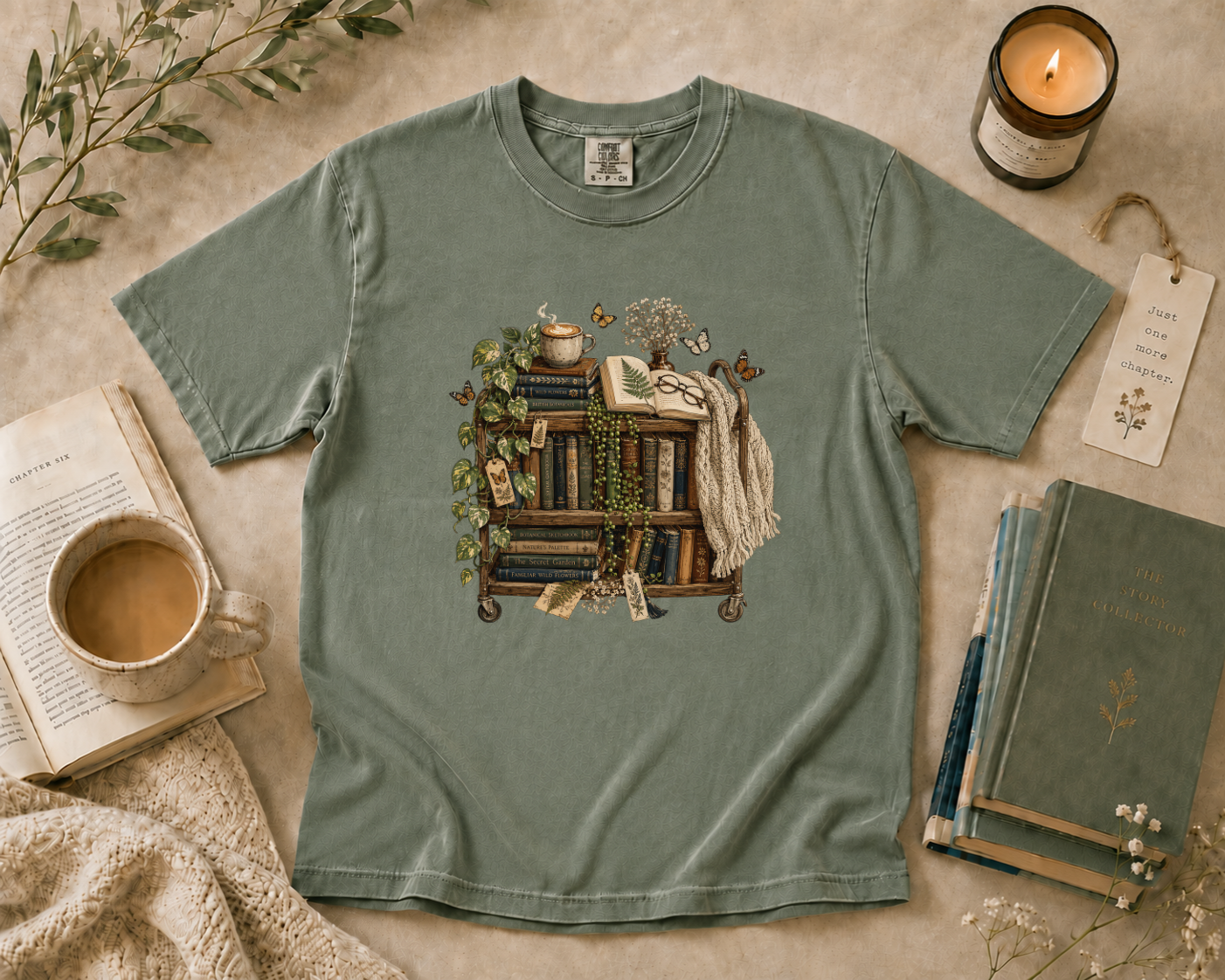 Cozy Book Cart T-Shirt