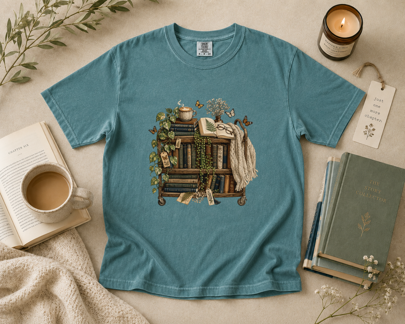 Cozy Book Cart T-Shirt