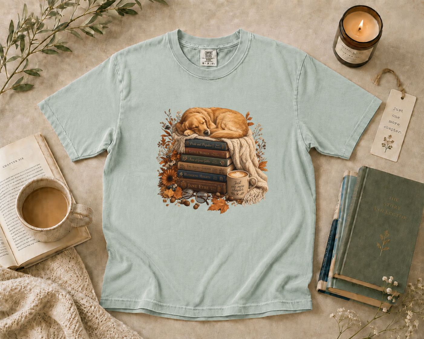 Golden Retriever Book Lover T-Shirt