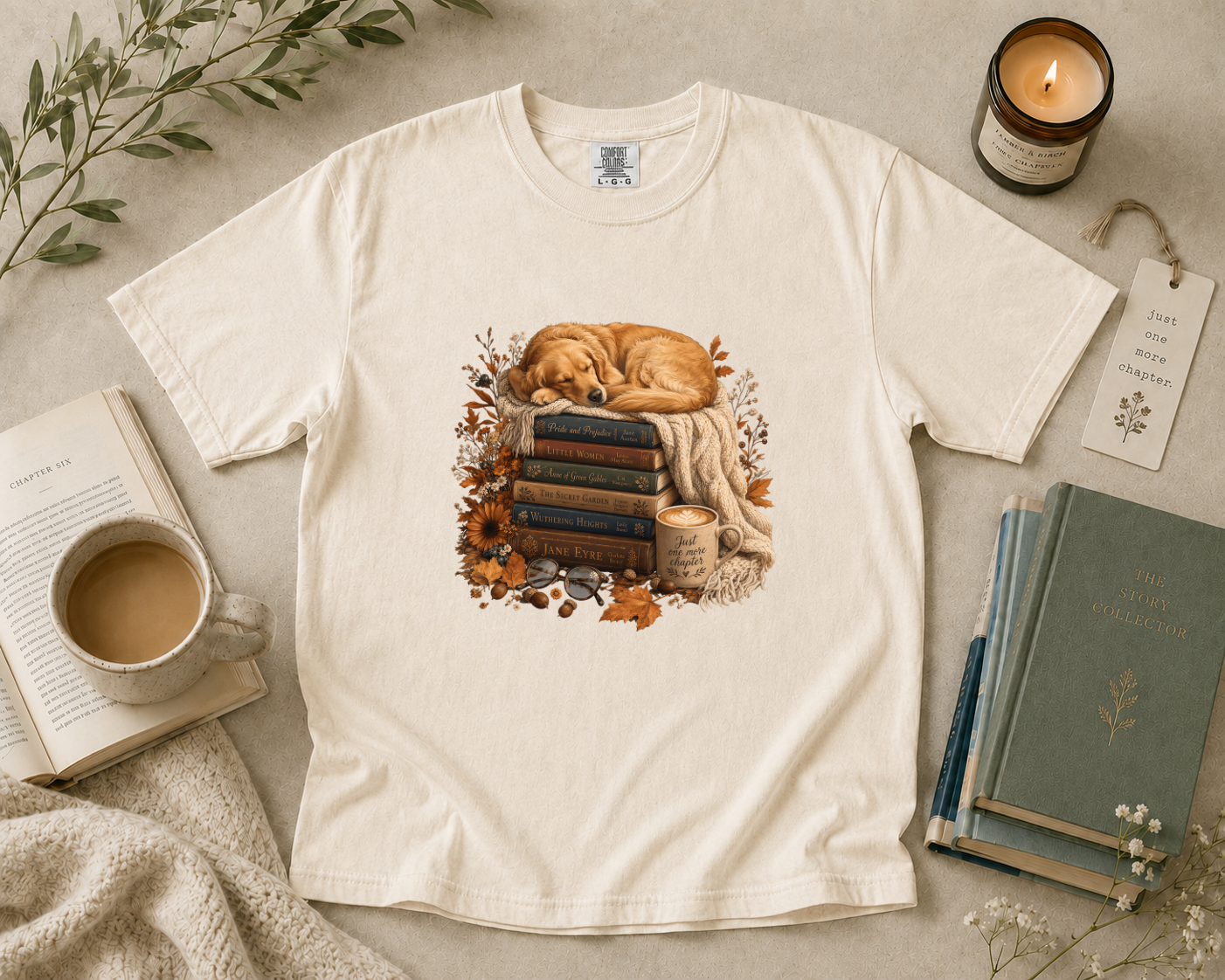 Golden Retriever Book Lover T-Shirt