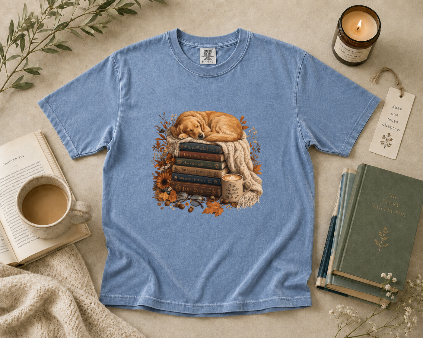 Golden Retriever Book Lover T-Shirt