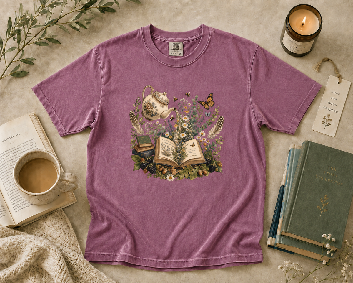 Tea & Books Botanical T-Shirt