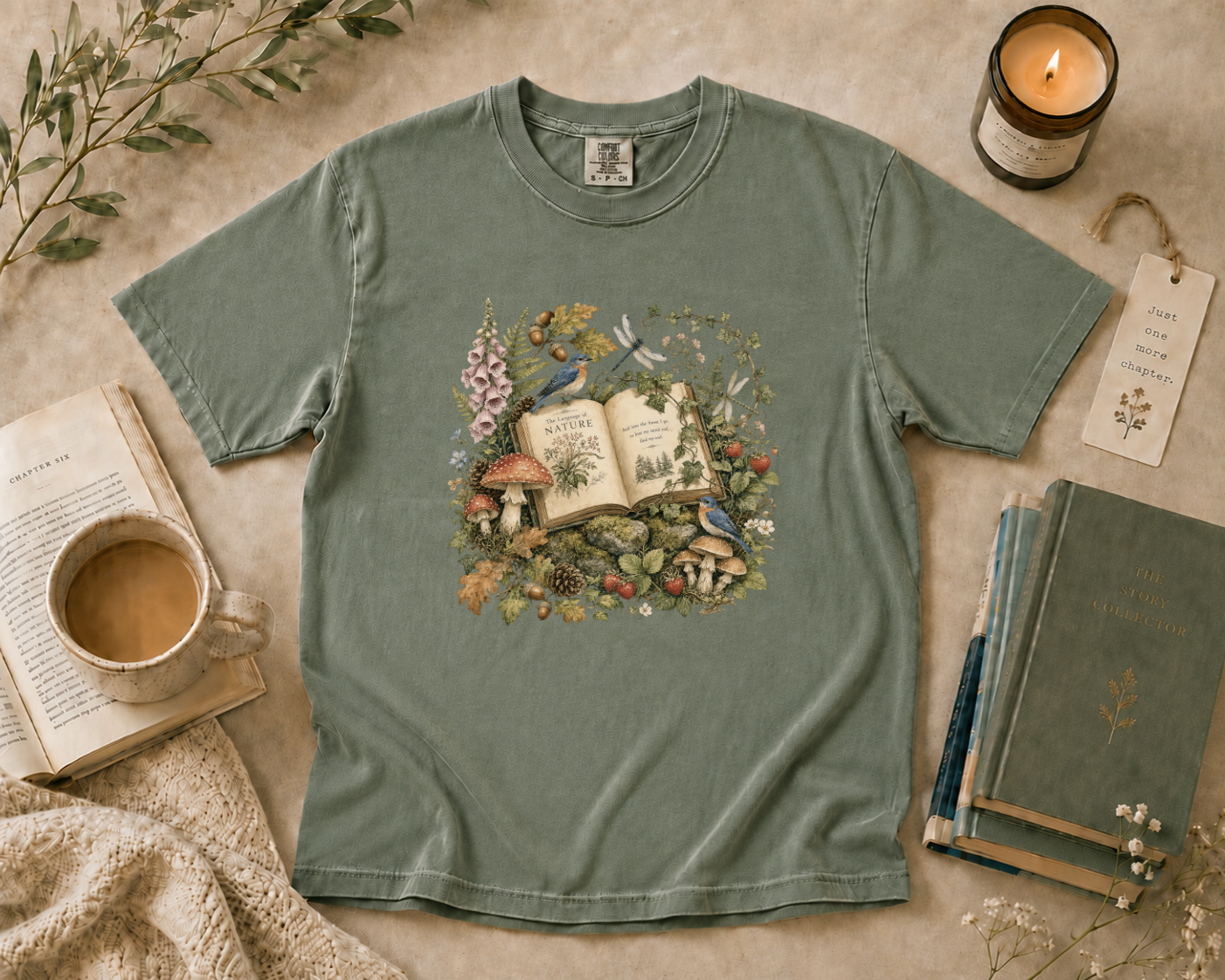 Woodland Book Lover T-Shirt