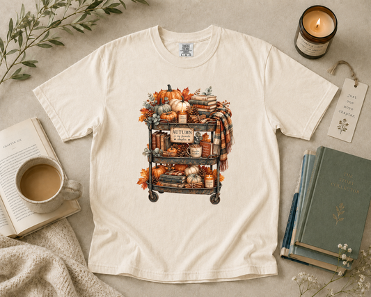 Fall Book Cart T-Shirt