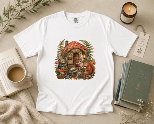 Woodland Mushroom Library T-Shirt