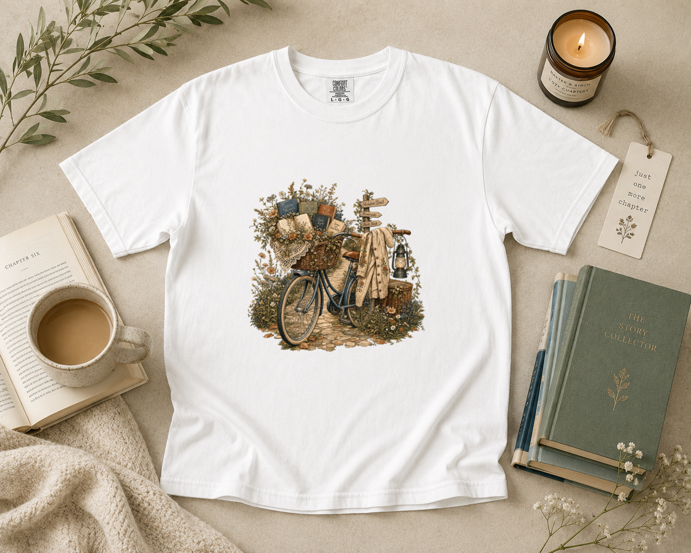 Vintage Bicycle with Books T-Shirt