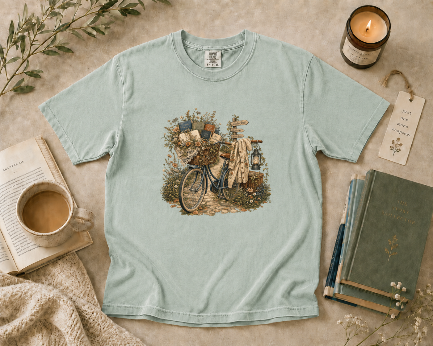Vintage Bicycle with Books T-Shirt