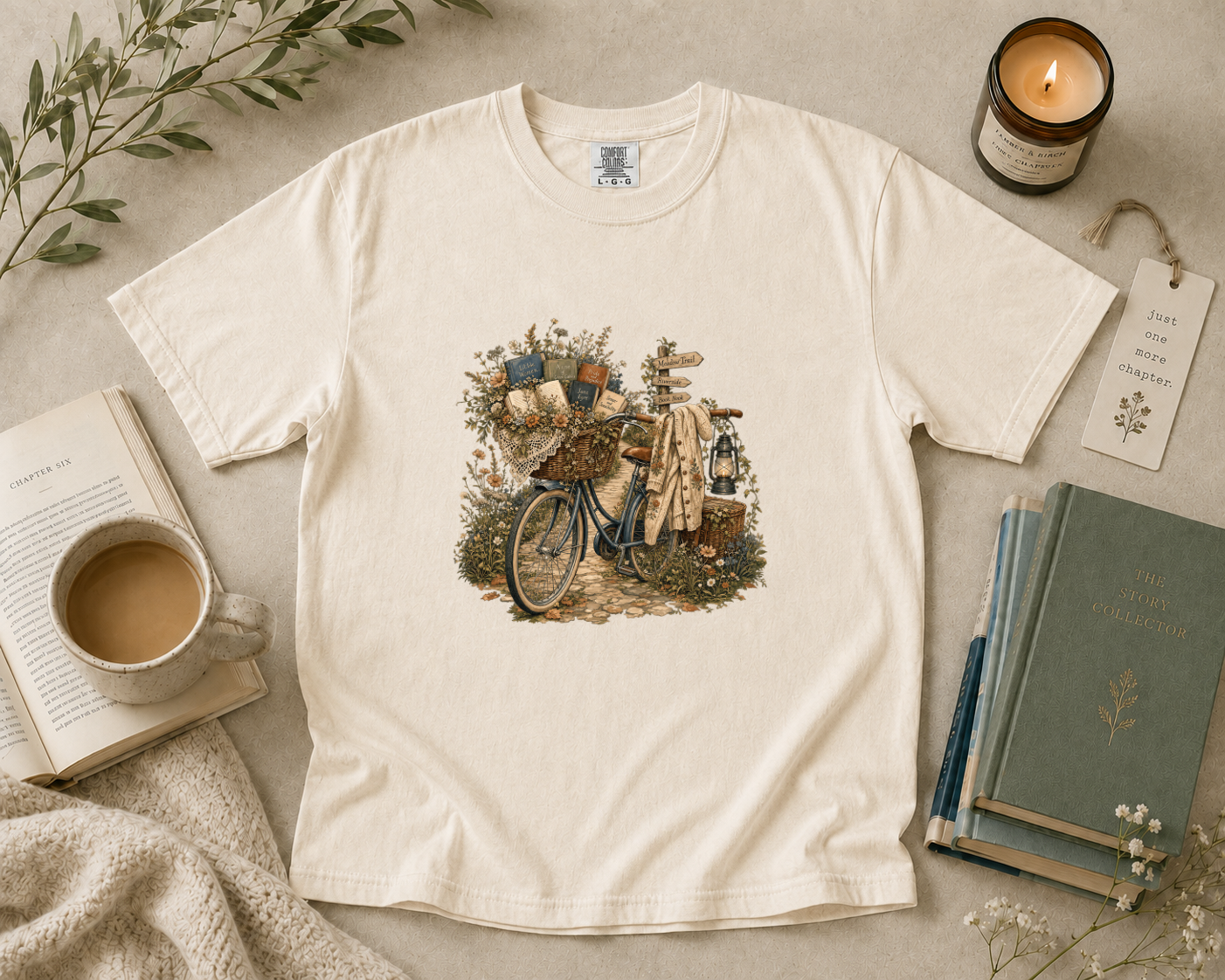 Vintage Bicycle with Books T-Shirt