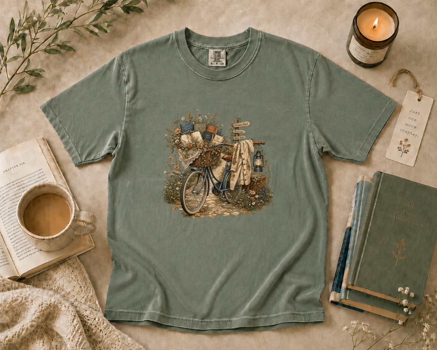 Vintage Bicycle with Books T-Shirt