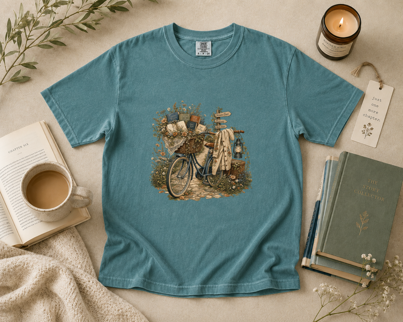 Vintage Bicycle with Books T-Shirt