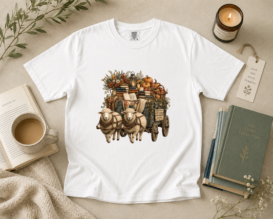 Sheep Book Wagon T-Shirt
