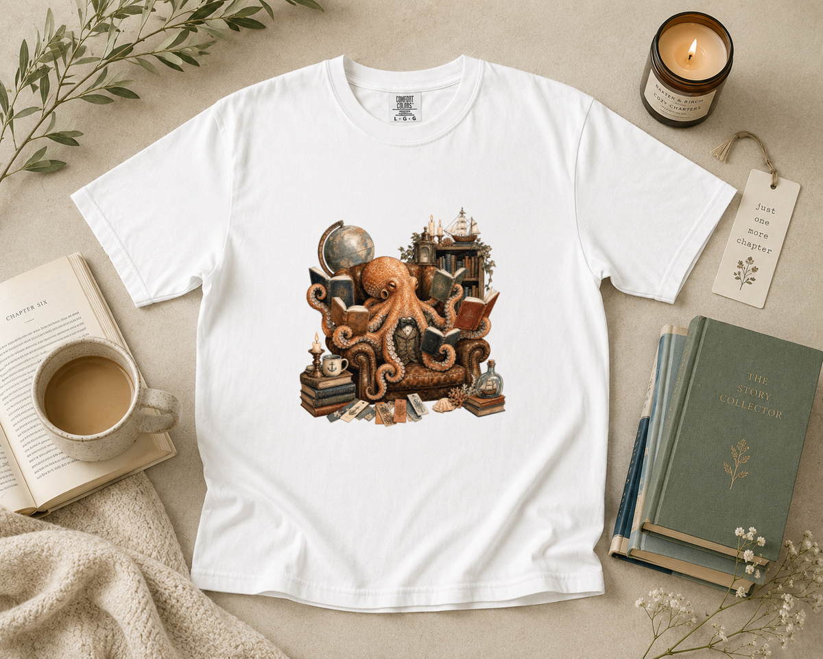 Octopus Library Reader T-Shirt
